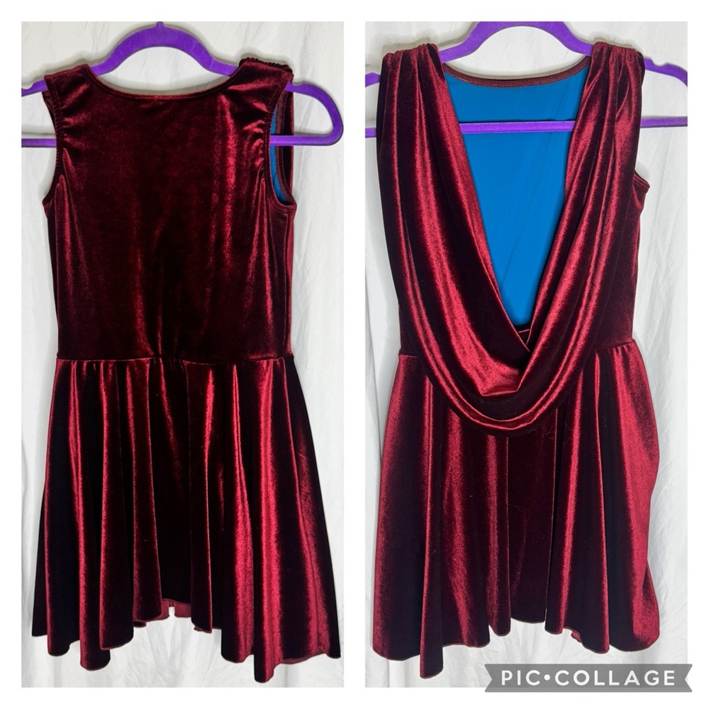 Beautiful Burgundy Velvet Custom Lyrical costume